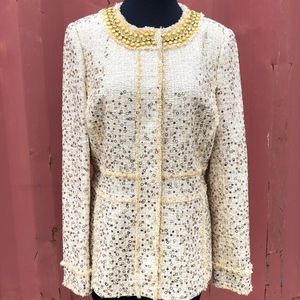 Neiman Marcus Gold Sequin Jacket/Blazer